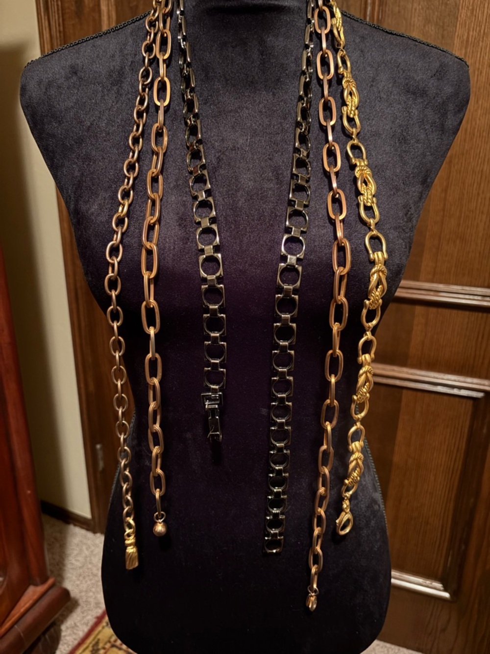 Multiple chain belts.